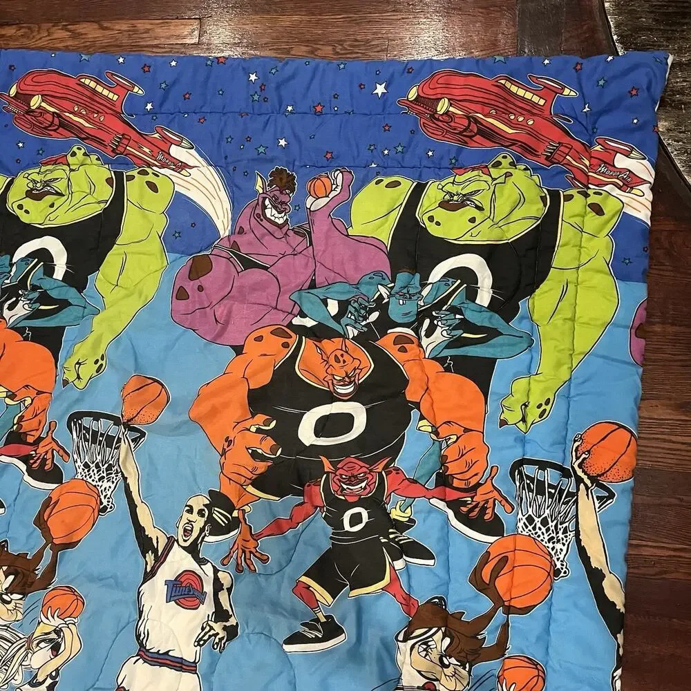 Space Jam Bedding Michael Jordan Looney Tunes Bugs Bunny Vintage 1996 Comforter